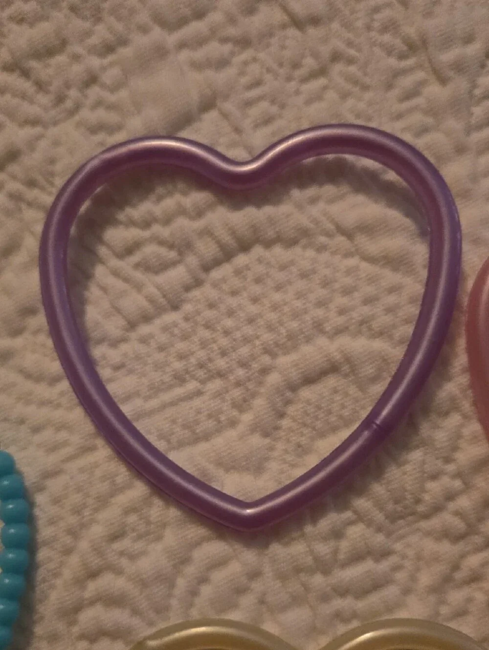 Pastel Heart Bangle Bracelet Set for Kids — Pink, Purple, Blue, Yellow